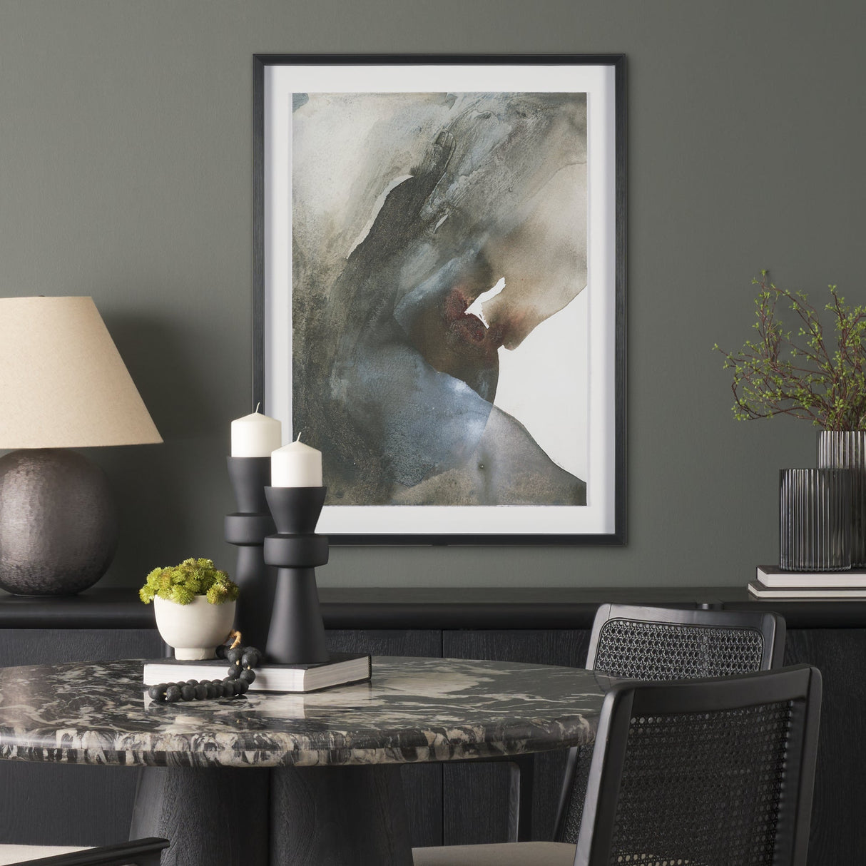 Ediface III by Ira Havuka Hand Embelished Textured Framed Artwork Matted under Glass by Mercana at Eve Furniture