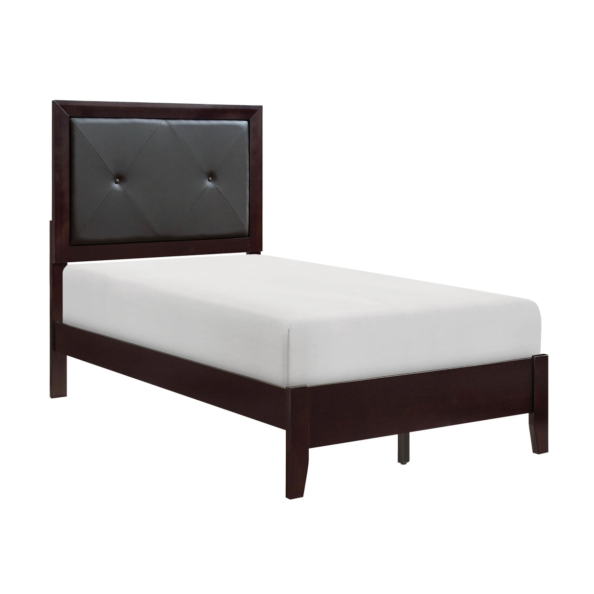 Edina Espresso Upholstered Panel Youth Bedroom Set by Homelegance at Eve Furniture