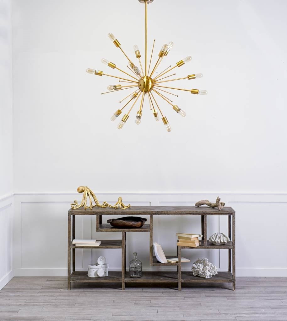 Edisonna II Gold Sputnik Twenty Bulb Chandelier by Mercana at Eve Furniture