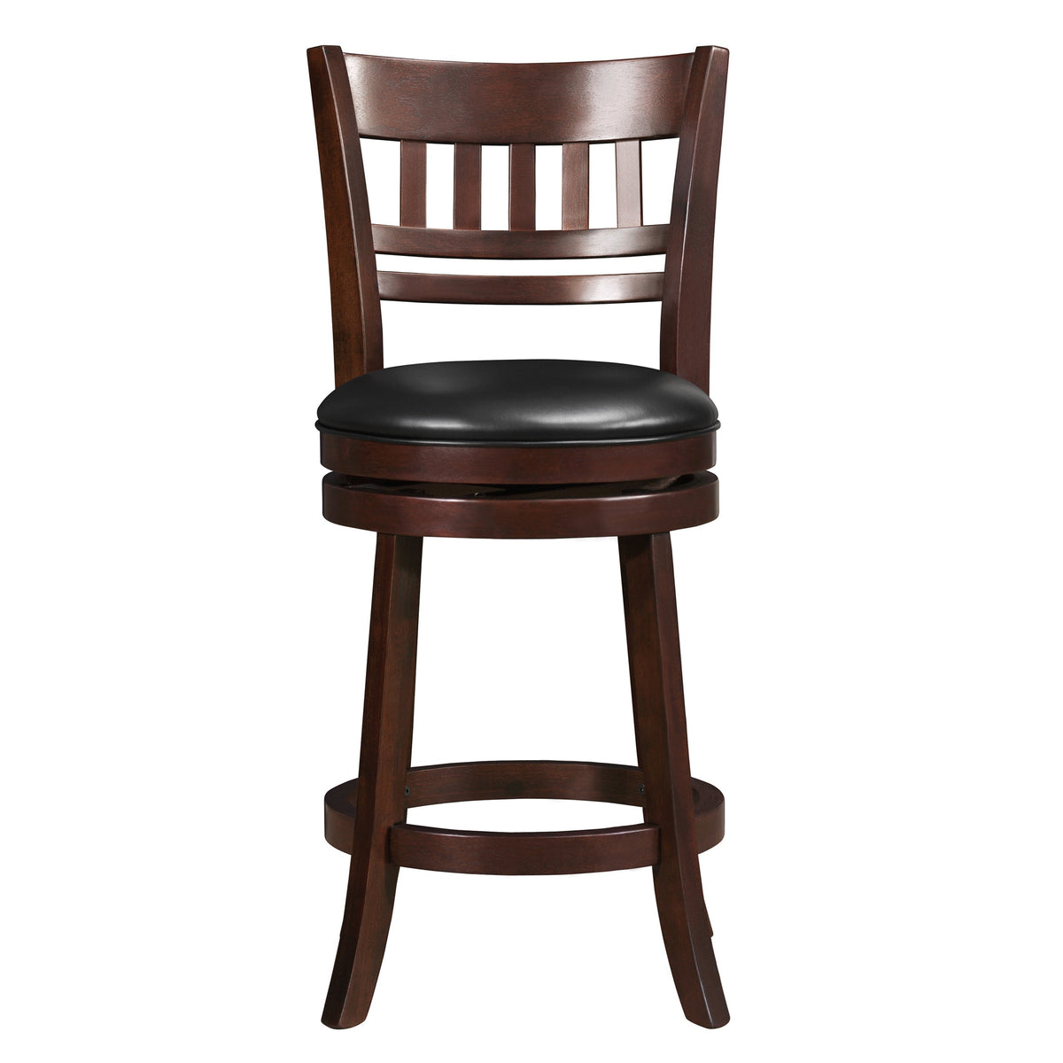 Edmond Dark Cherry/Black Swivel Counter Height Chair by Homelegance at Eve Furniture