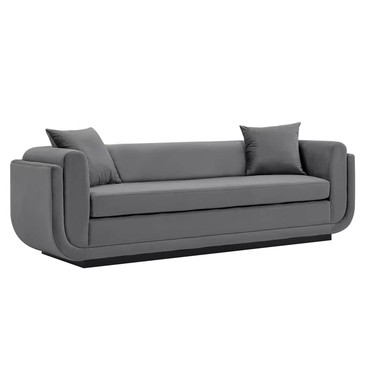 Edmonda Sofa in Dark Grey by Manhattan Comfort at Eve Furniture