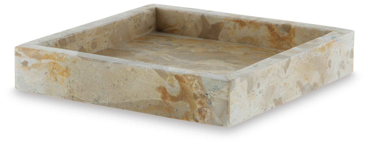 Edurton Light Beige Tray by Ashley at Eve Furniture