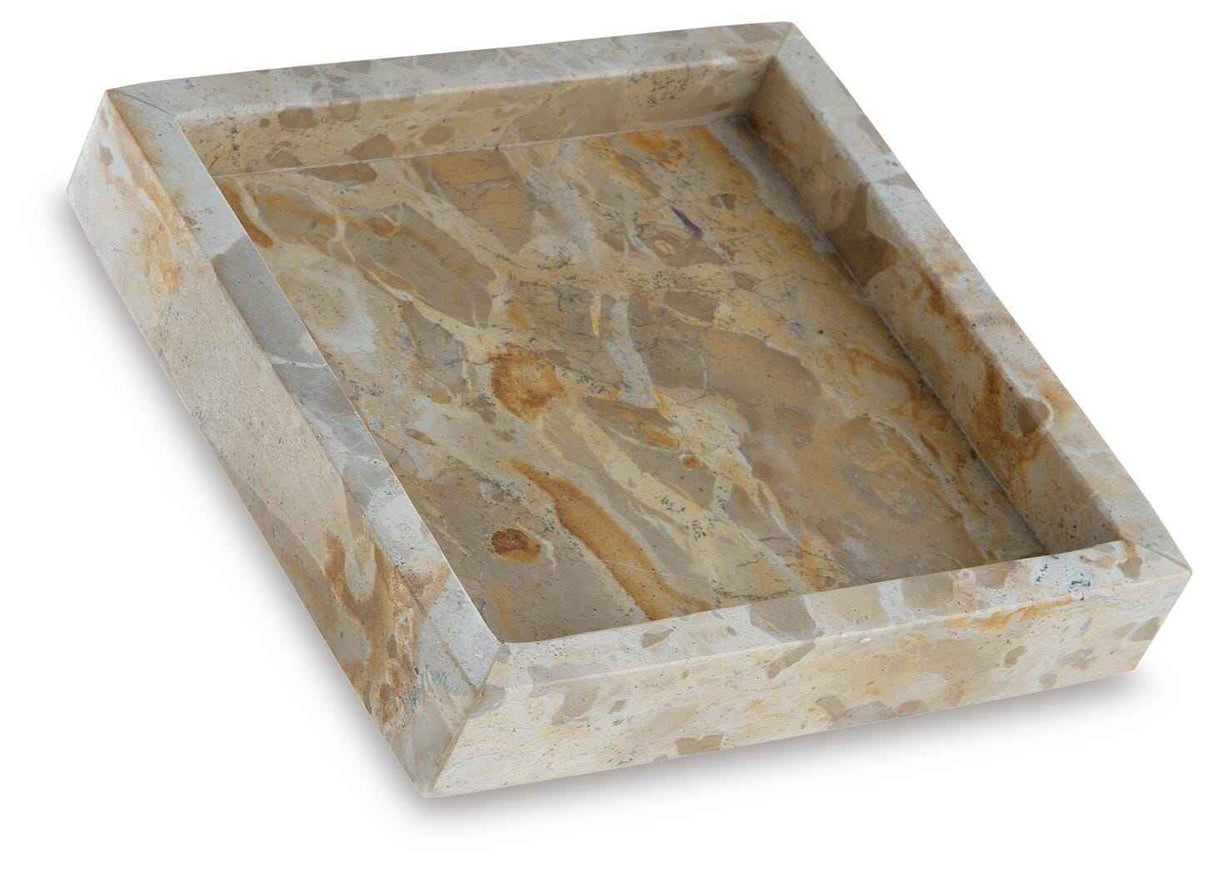 Edurton Light Beige Tray by Ashley at Eve Furniture