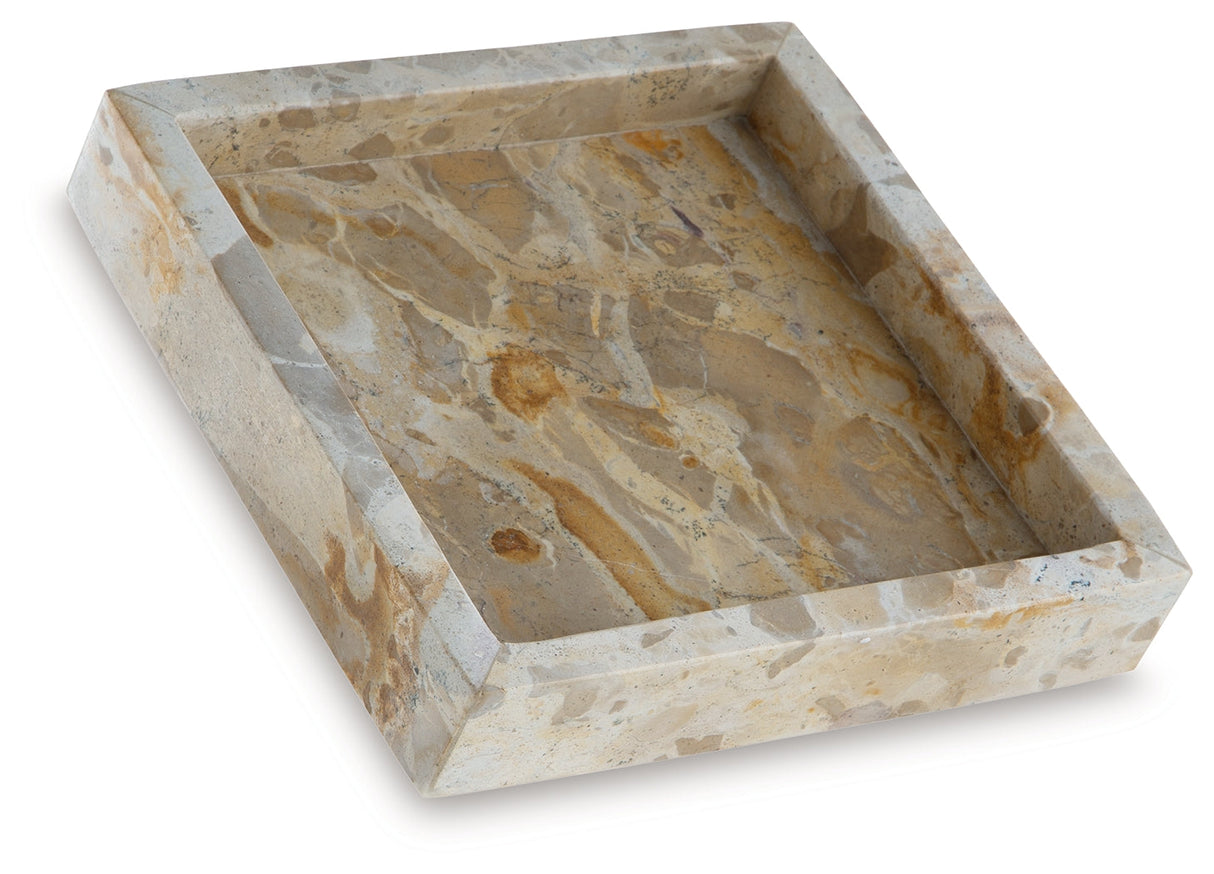 Edurton Light Beige Tray (Set of 2) by Ashley at Eve Furniture