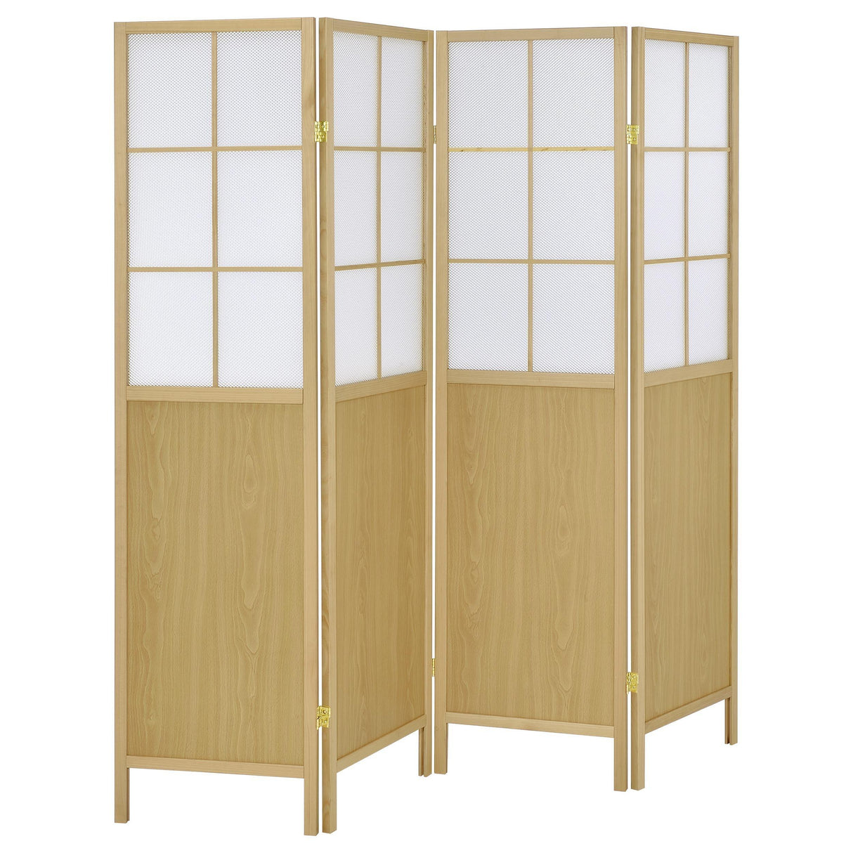 Edwards Natural 4-Panel Room Divider Folding Shoji Screen by Coaster at Eve Furniture