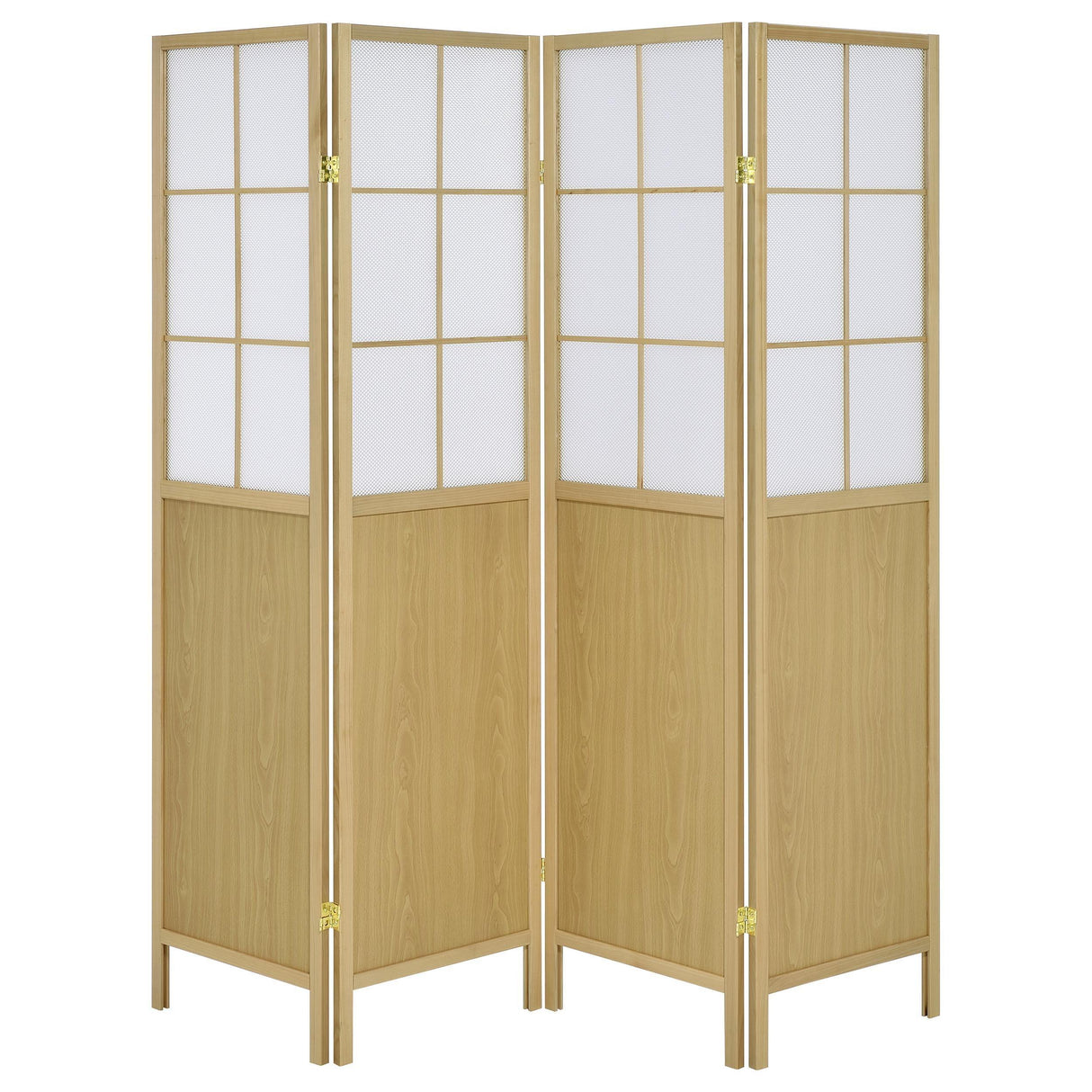 Edwards Natural 4-Panel Room Divider Folding Shoji Screen by Coaster at Eve Furniture