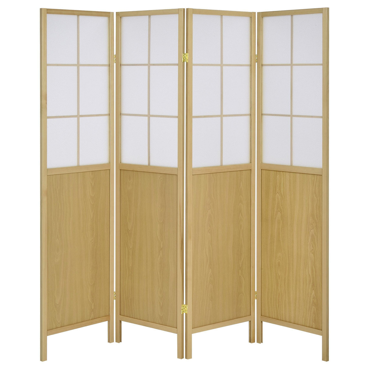 Edwards Natural 4-Panel Room Divider Folding Shoji Screen by Coaster at Eve Furniture