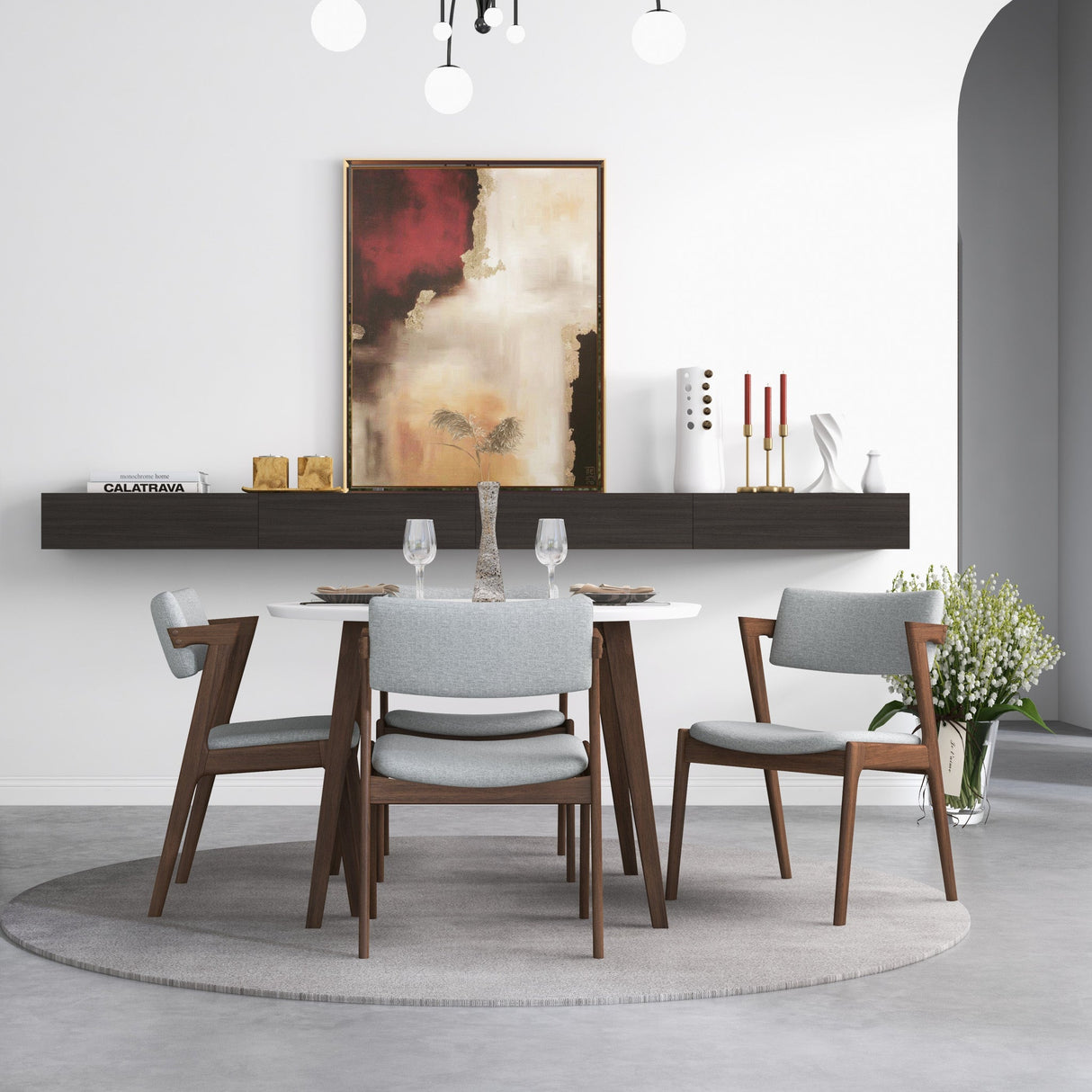 Edwin Light Gray Fabric Dining Chair (Set Of 2) by Ashcroft Furniture at Eve Furniture
