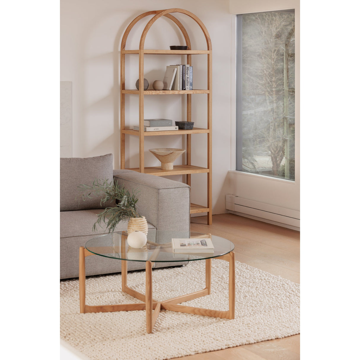 Eero Natural Bookcase by Moe's Home at Eve Furniture