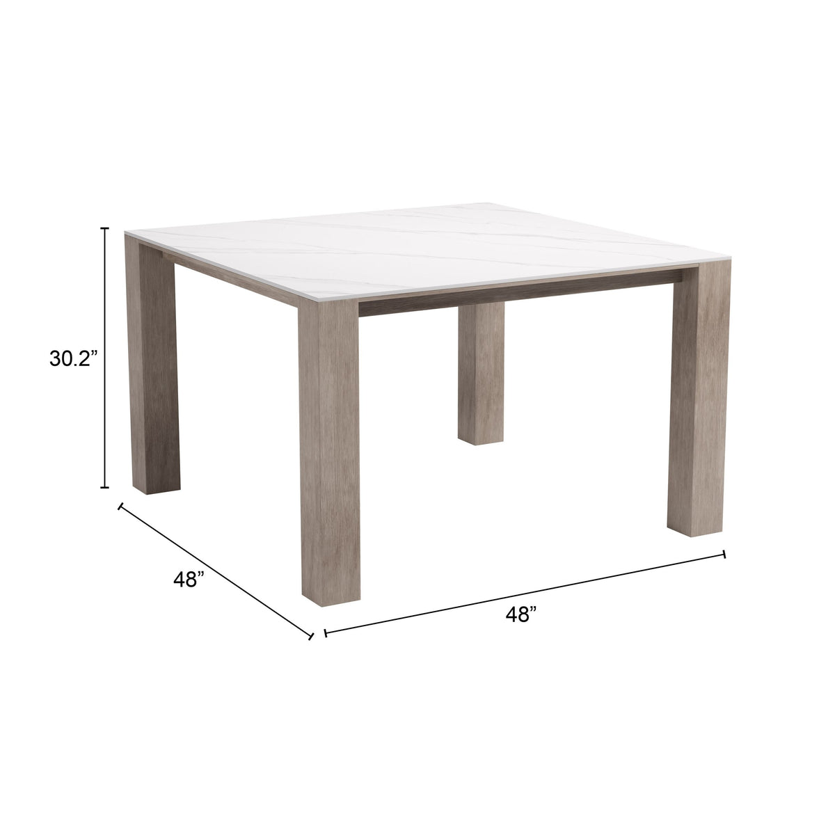 Leilani Square Dining Table (48") White - Image 8