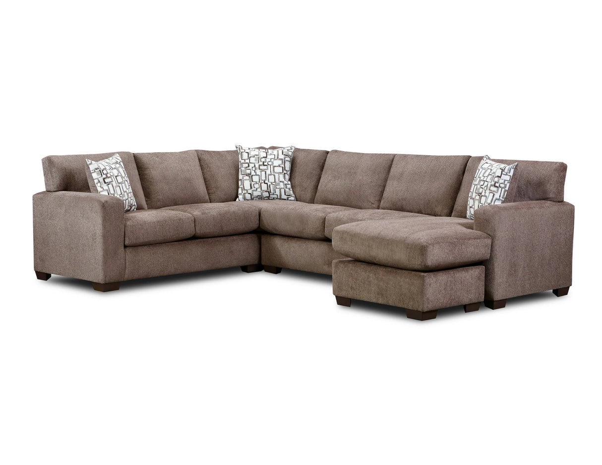 Sectra Brown RAF Sectional by Happy Homes at Eve Furniture