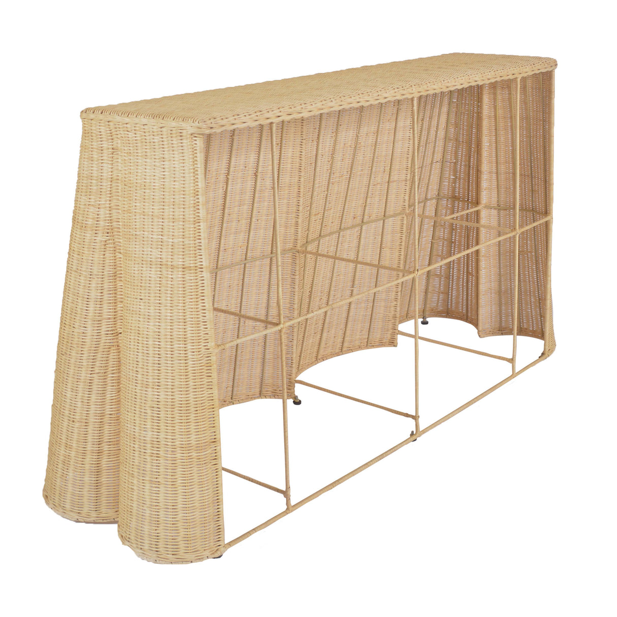 Egan Natural Rattan Console Table by TOV Furniture at Eve Furniture