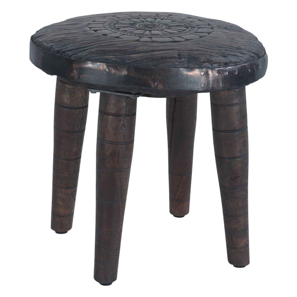 Eiffel 22" Round Wheel Side Table by Home Trends & Design at Eve Furniture