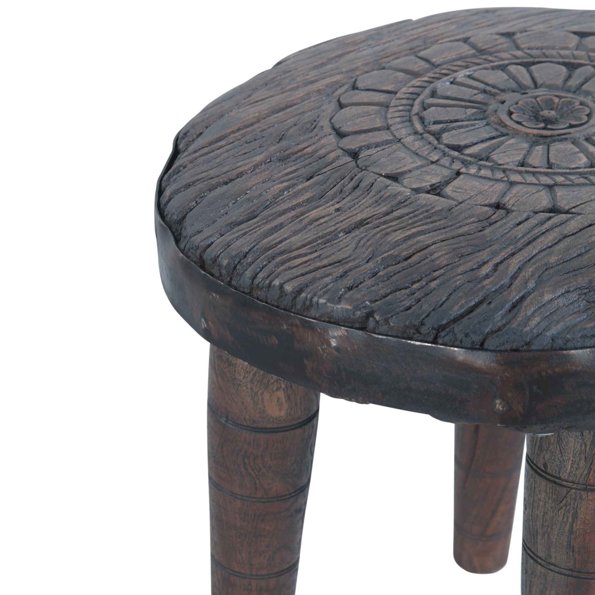 Eiffel 22" Round Wheel Side Table by Home Trends & Design at Eve Furniture
