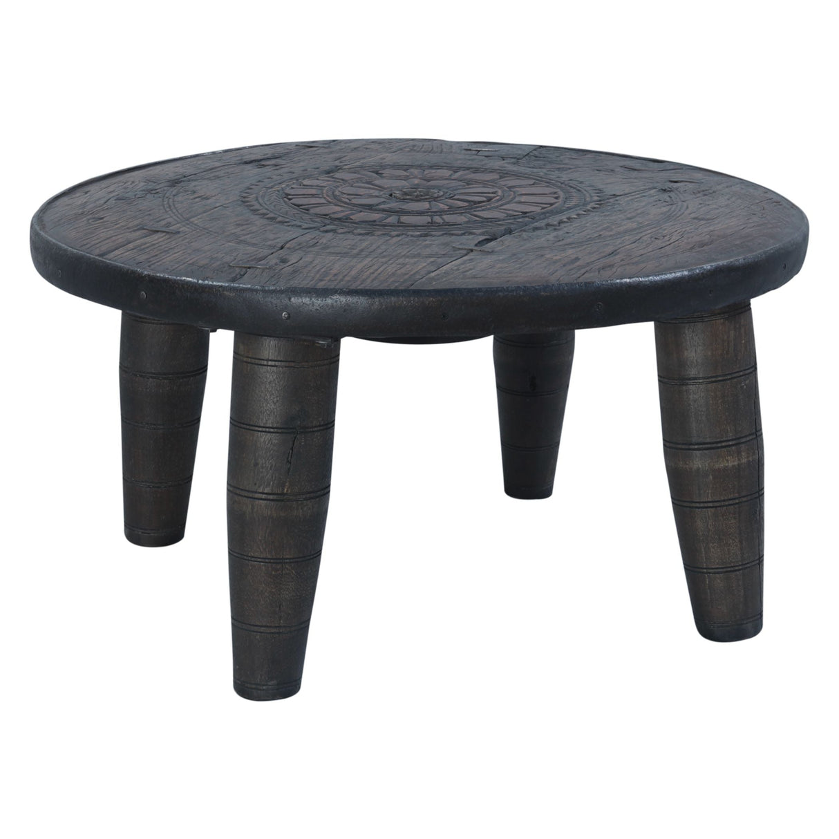 Eiffel 35" Round Wheel Coffee Table by Home Trends & Design at Eve Furniture
