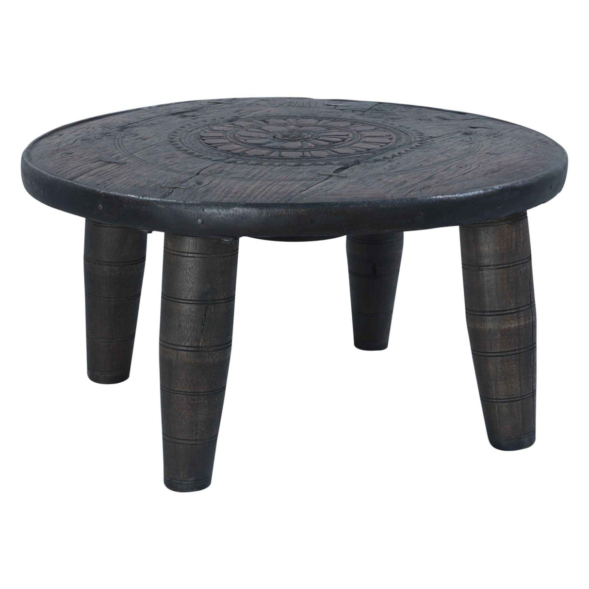 Eiffel 35" Round Wheel Coffee Table by Home Trends & Design at Eve Furniture