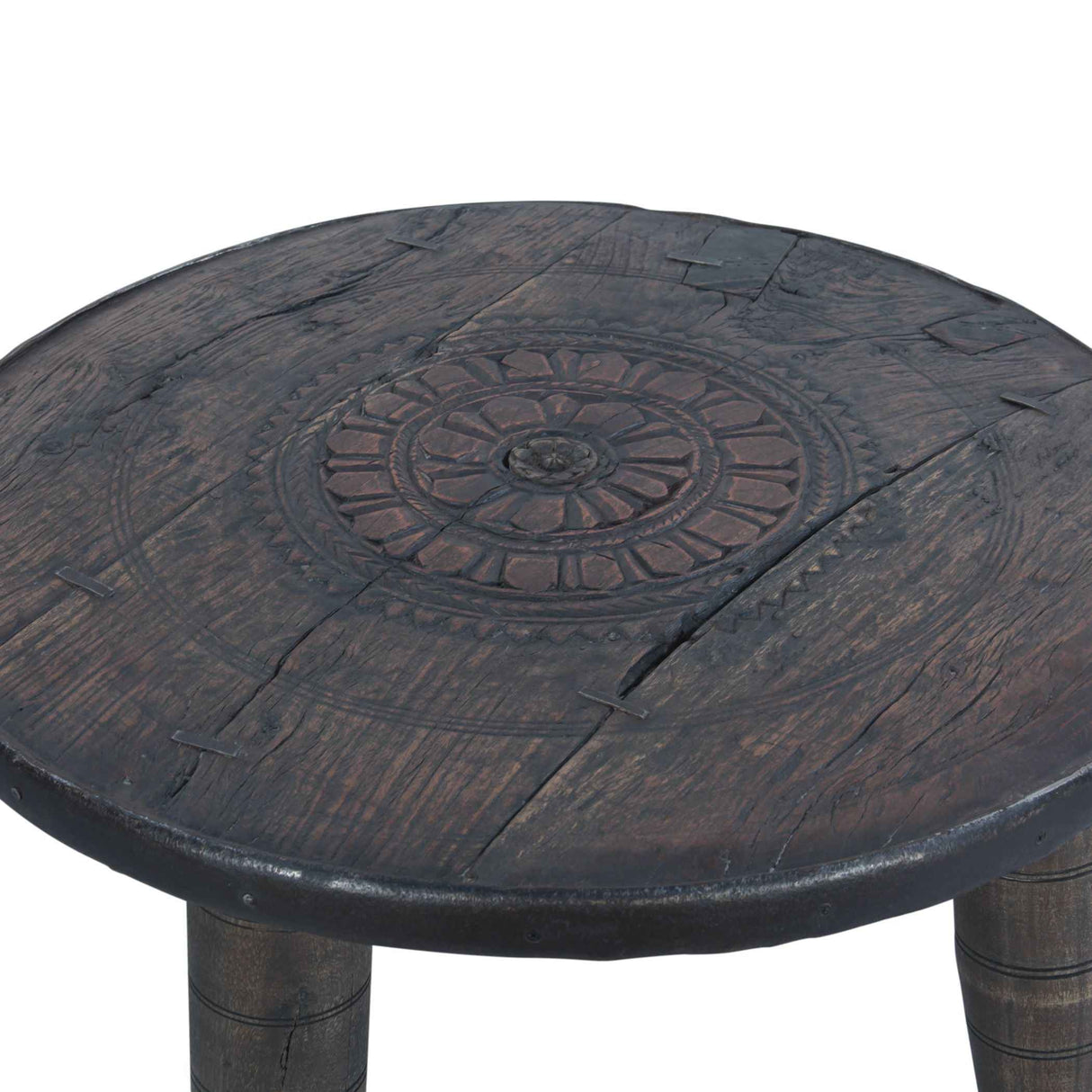 Eiffel 35" Round Wheel Coffee Table by Home Trends & Design at Eve Furniture