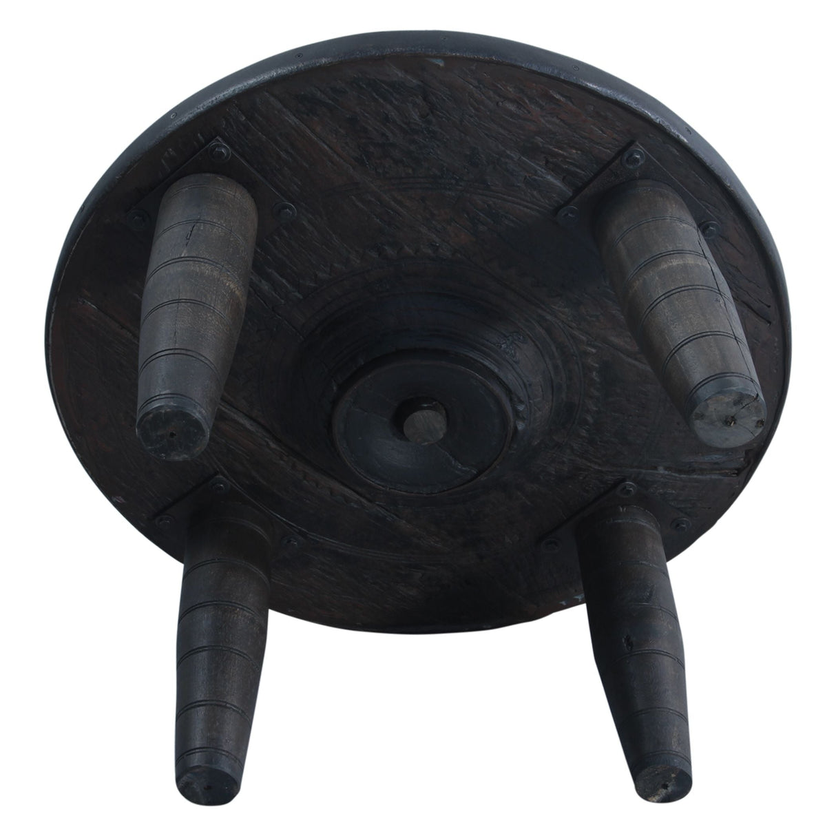 Eiffel 35" Round Wheel Coffee Table by Home Trends & Design at Eve Furniture