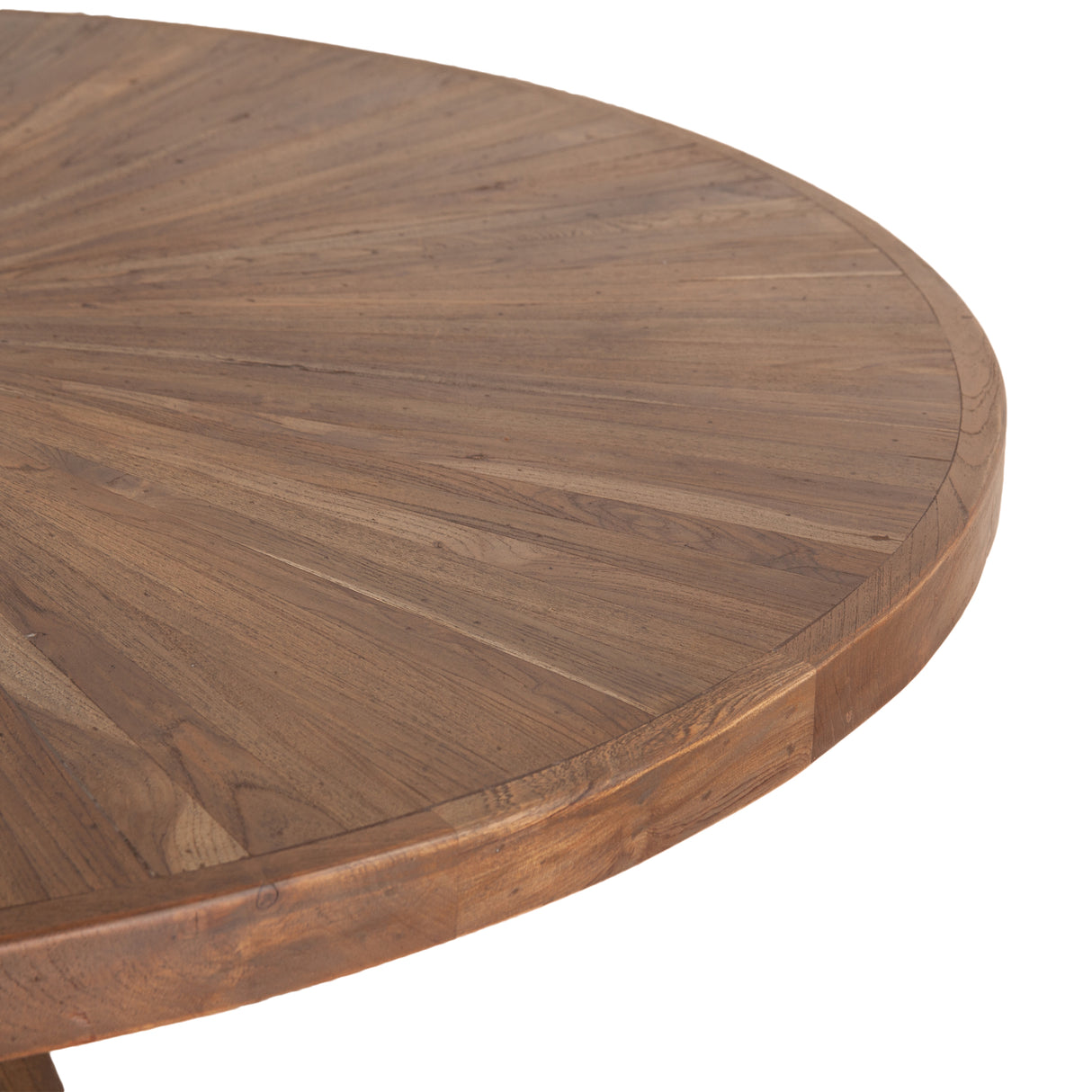 Eiffel 48" Gathering Table in Antique Teakwood and Marble Round by Home Trends & Design at Eve Furniture