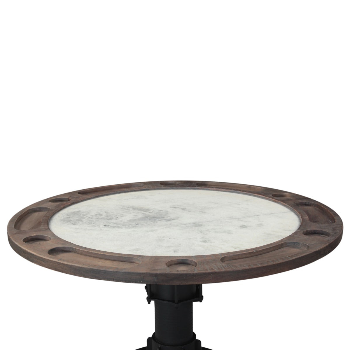 Eiffel 52" Poker Game Table with White Marble Top by Home Trends & Design at Eve Furniture