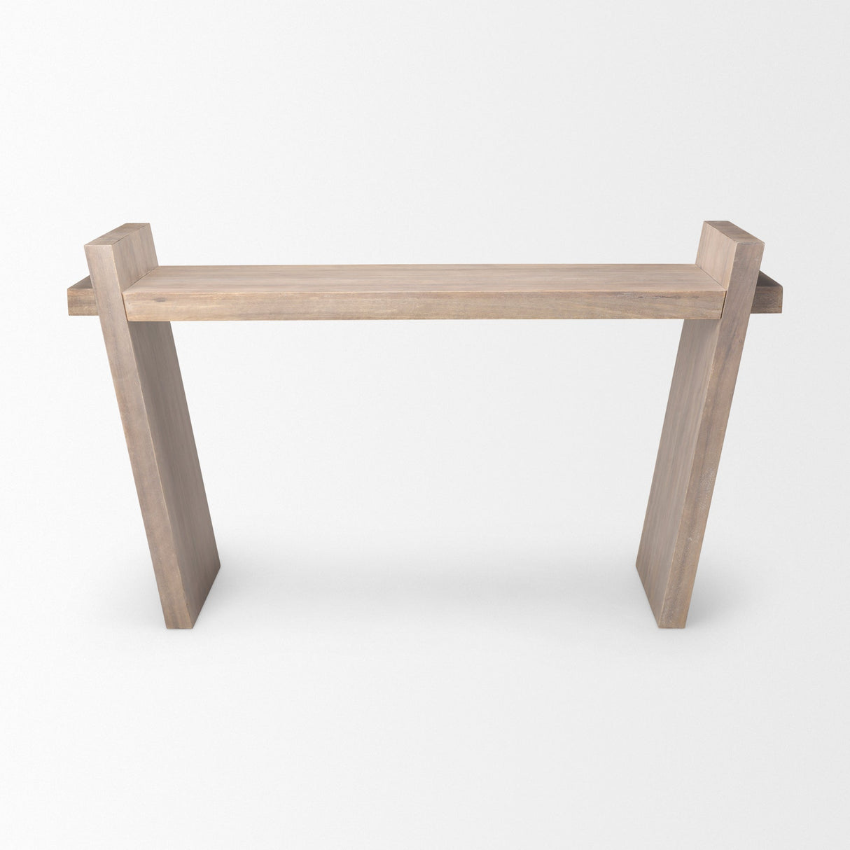 Elaine III Brown Wood Angled Leg Console Table by Mercana at Eve Furniture