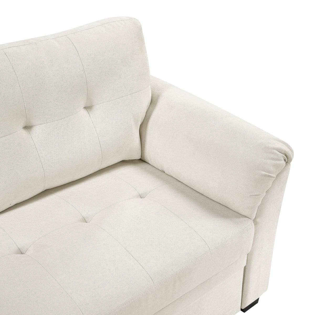 Elara Beige 2-Piece Reversible Sectional with Hidden Storage and Pull-out Bed by Homelegance at Eve Furniture