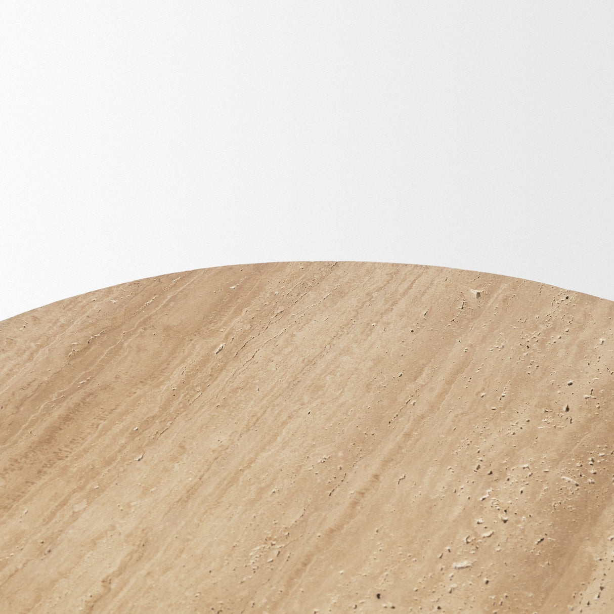Elara Ribbed Oblong Travertine Coffee Table by Mercana at Eve Furniture