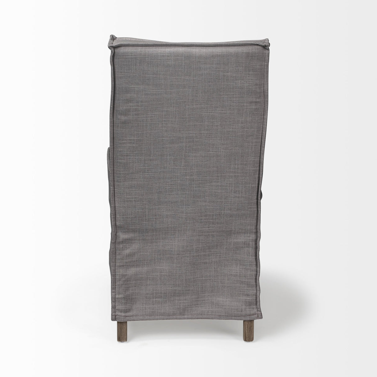 Elbert I Grey Fabric Slip-Cover Brown Wooden Base Dining Chair, Set of 2 by Mercana at Eve Furniture