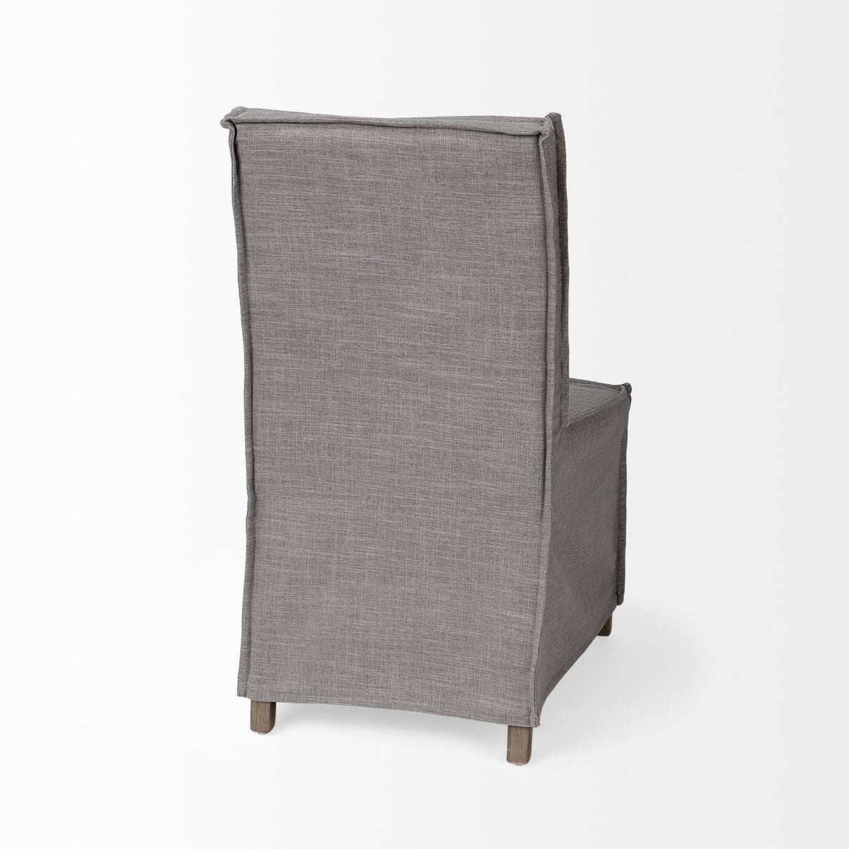 Elbert I Grey Fabric Slip-Cover Brown Wooden Base Dining Chair, Set of 2 by Mercana at Eve Furniture