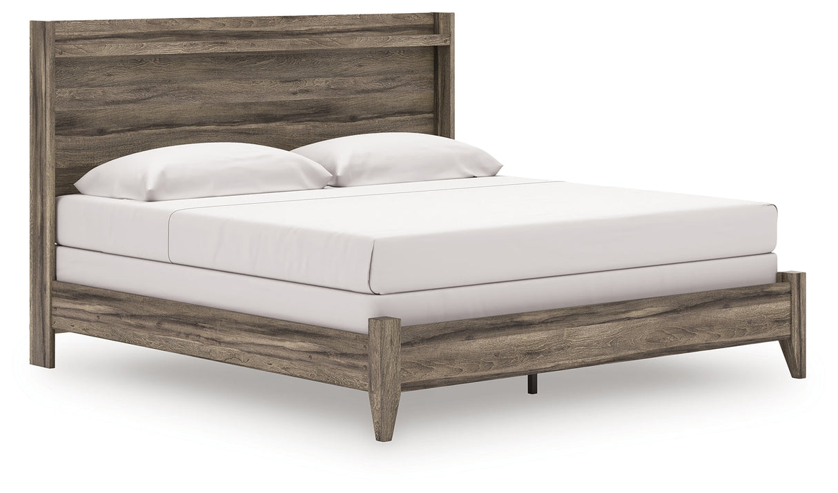 Elbrim Brown King Panel Bed by Ashley at Eve Furniture
