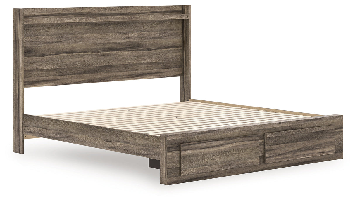 Elbrim Brown King Panel Storage Bedroom Set with Dresser and Nightstand by Ashley at Eve Furniture