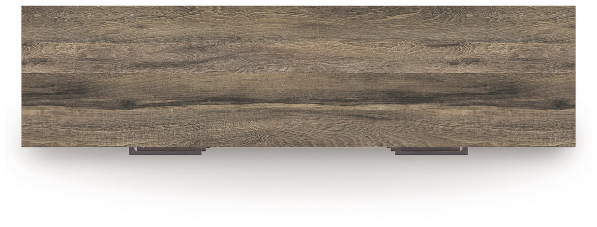 Elbrim Brown King Panel Storage Bedroom Set with Dresser and Nightstand