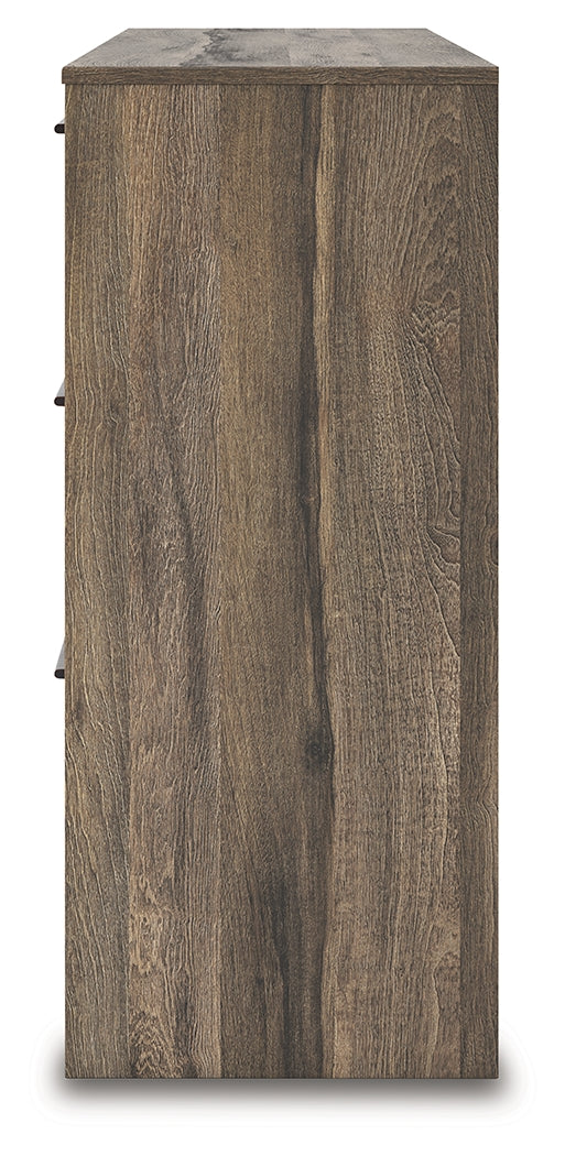 Elbrim Brown Queen Panel Storage Bedroom Set with Dresser and Nightstand