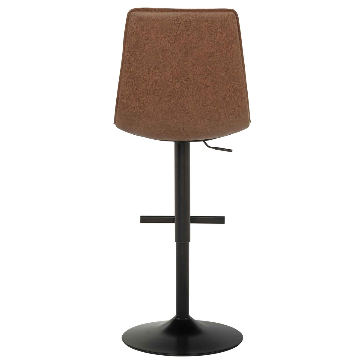 Eldridge Coffee Black Faux Leather Upholstered Adjustable Bar Stool by Coaster at Eve Furniture