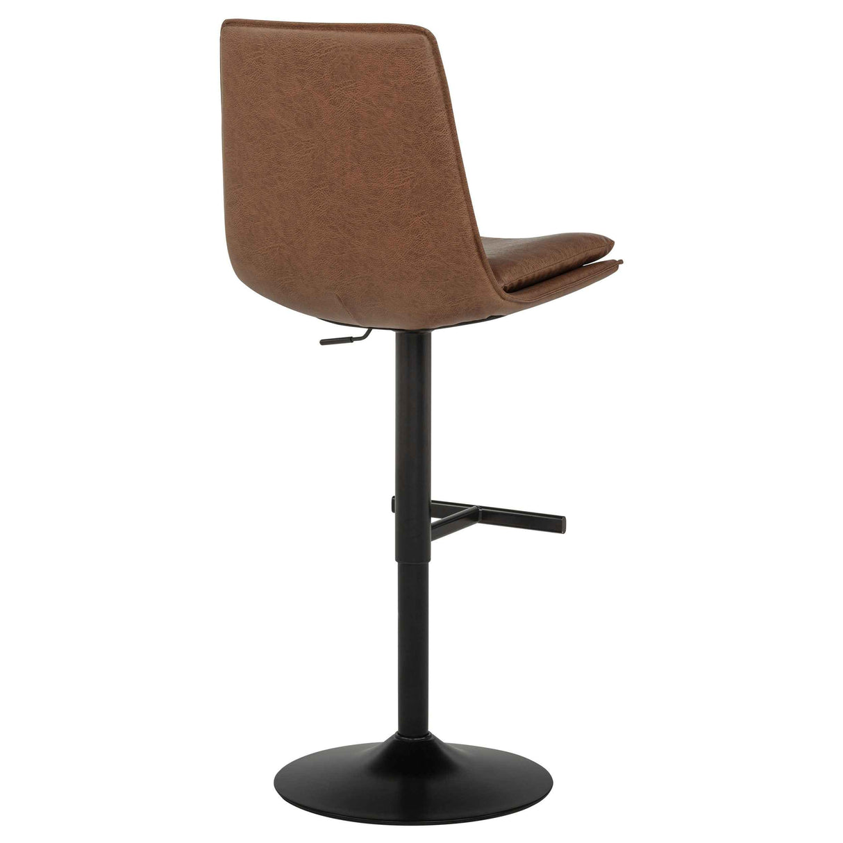 Eldridge Coffee Black Faux Leather Upholstered Adjustable Bar Stool by Coaster at Eve Furniture
