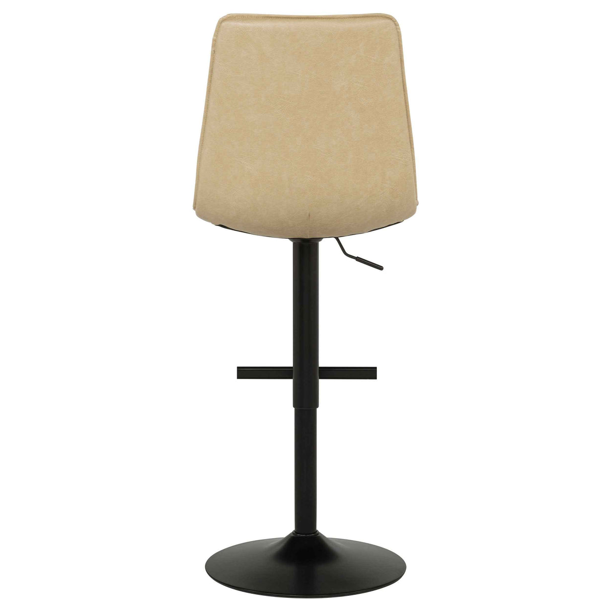 Eldridge Tan/Black Faux Leather Upholstered Adjustable Bar Stool by Coaster at Eve Furniture