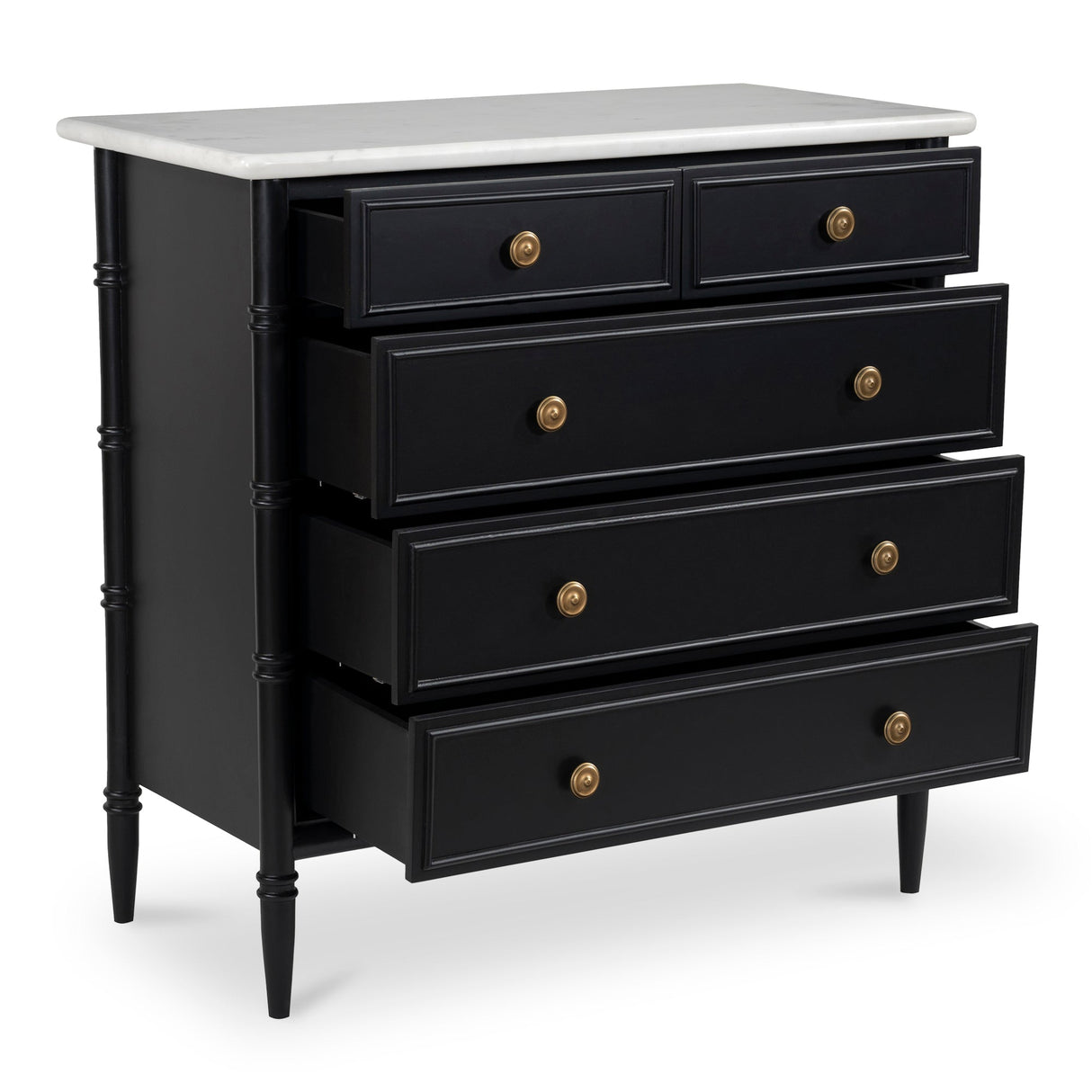 Eleanor Black 5 Drawer Chest by MOES at Eve Furniture