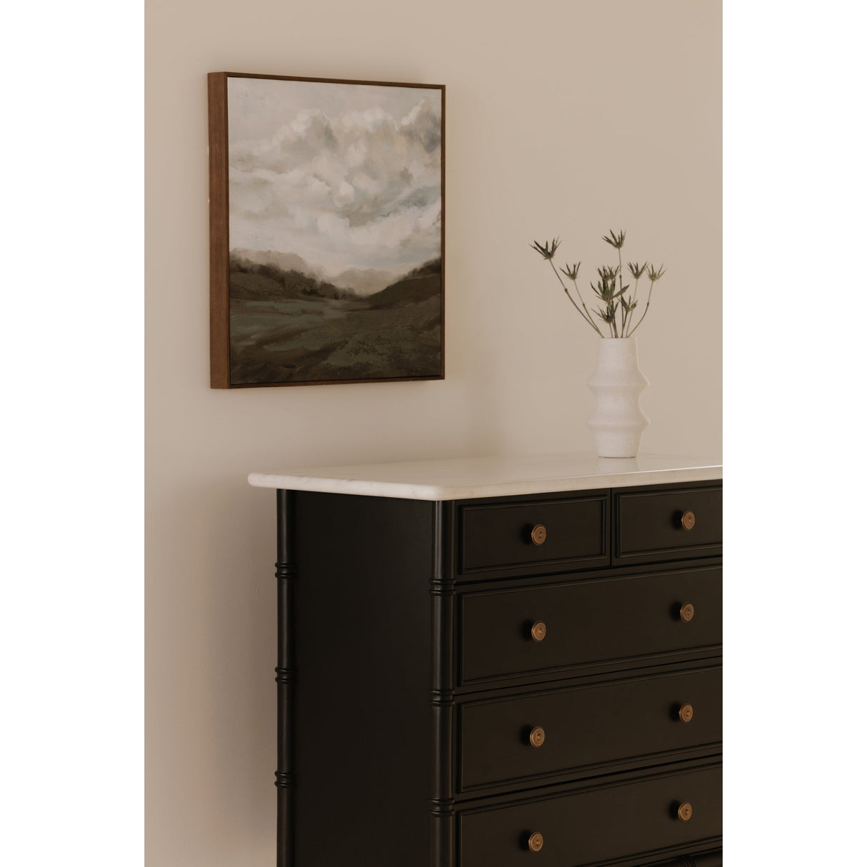 Eleanor Black 5 Drawer Chest by Moe's Home at Eve Furniture