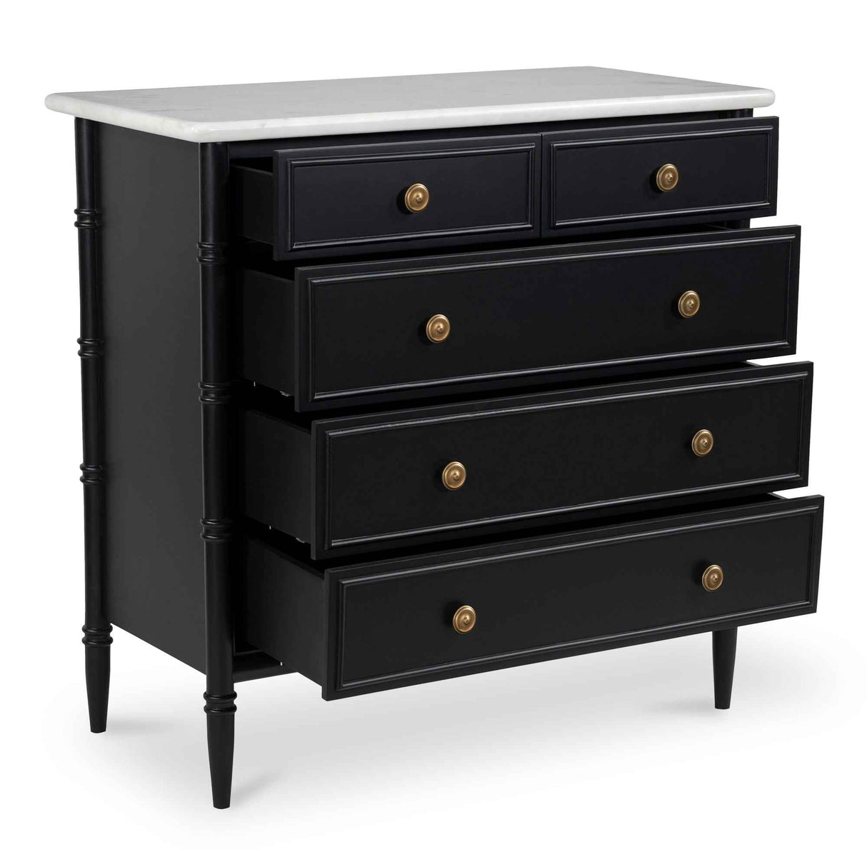 Eleanor Black 5 Drawer Chest