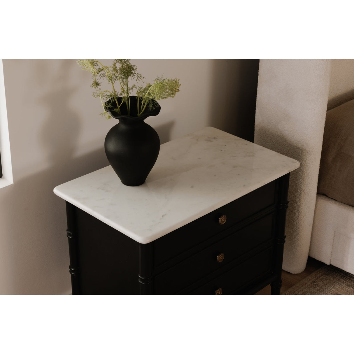 Eleanor Black Nightstand by MOES at Eve Furniture