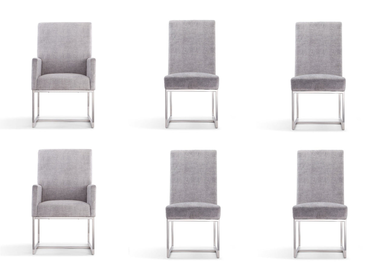 Element 6-Piece Dining Chairs in Grey by Manhattan Comfort at Eve Furniture