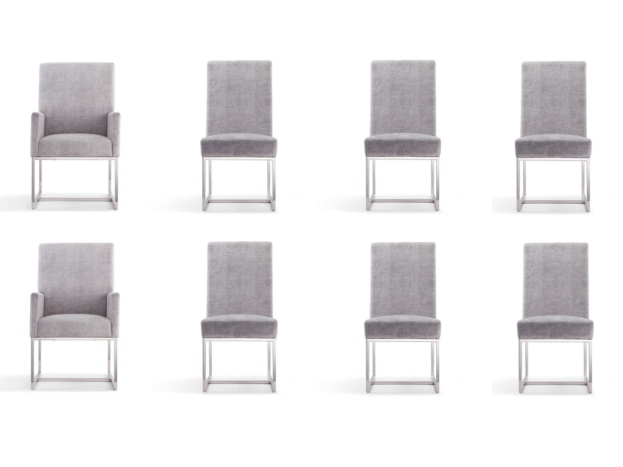Element 8-Piece Dining Chairs in Grey by Manhattan Comfort at Eve Furniture
