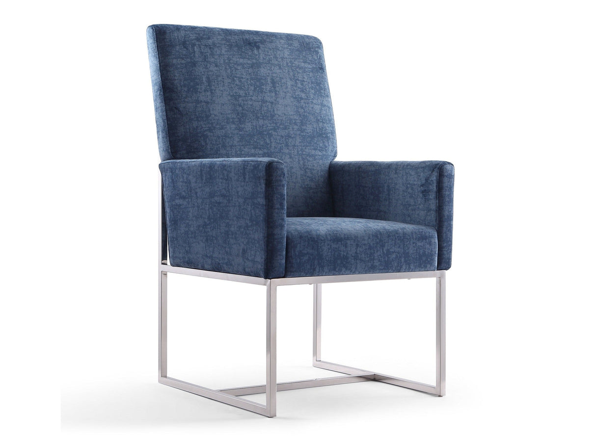 Element Dining Armchair in Blue by Manhattan Comfort at Eve Furniture