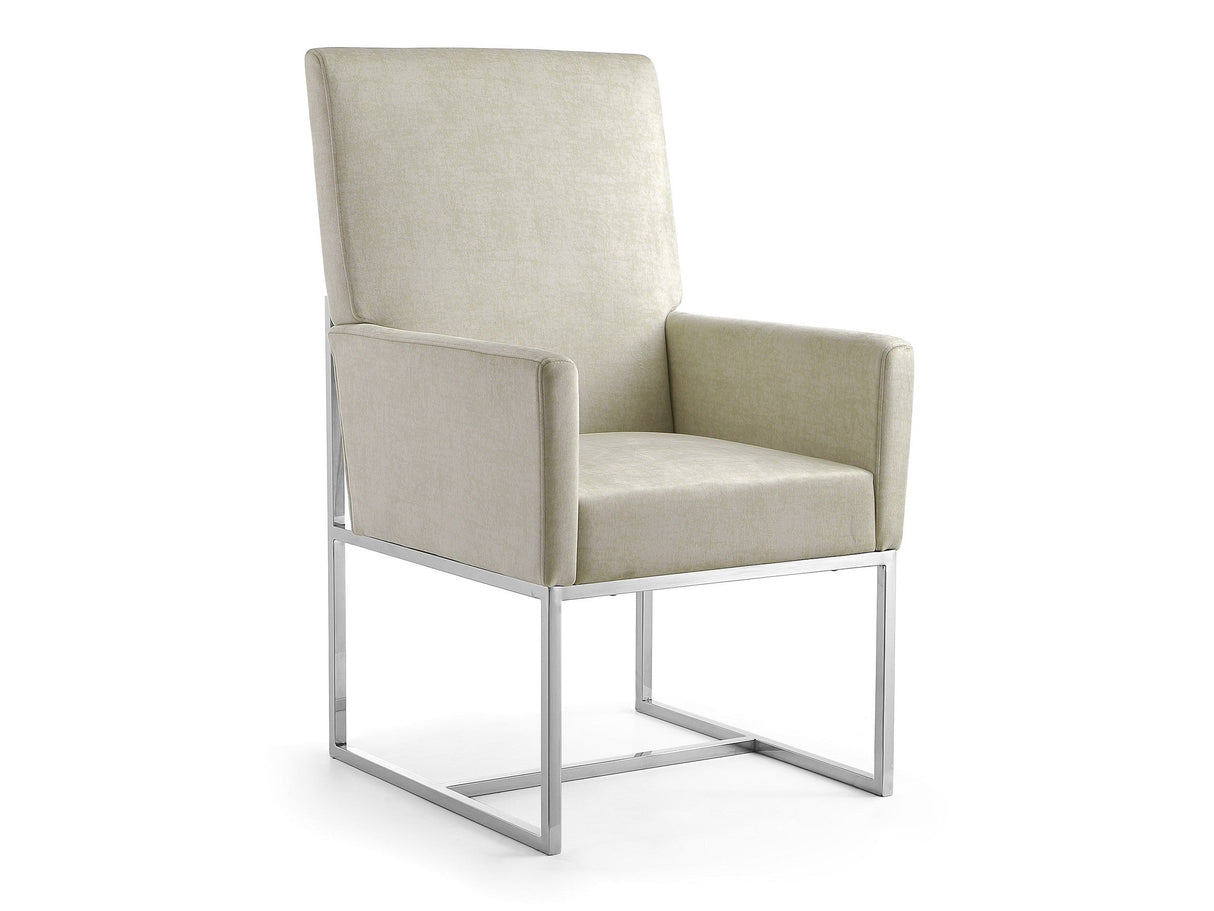 Element Dining Armchair in Champagne by Manhattan Comfort at Eve Furniture