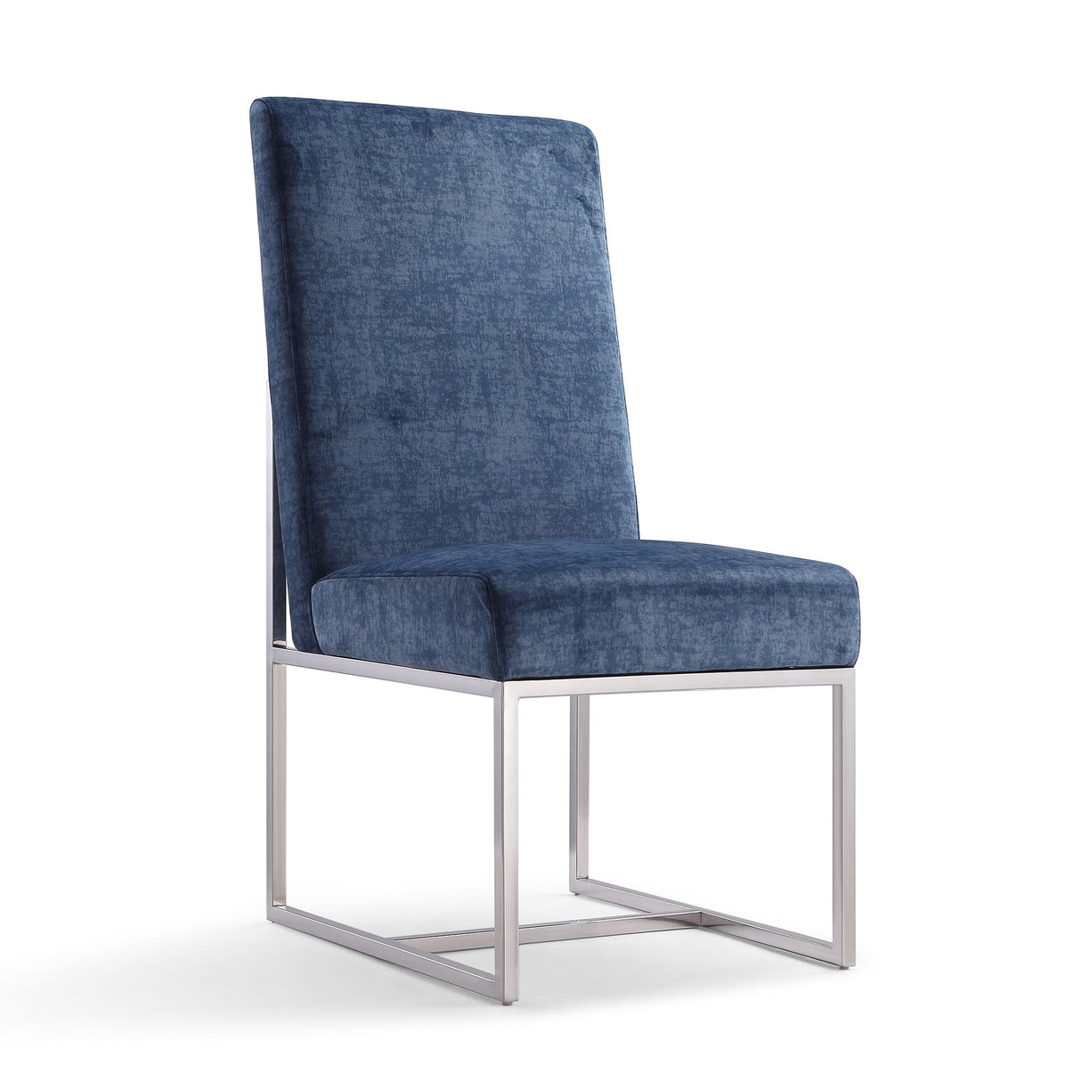 Element Velvet Dining Chair in Blue (set of 2) by Manhattan Comfort at Eve Furniture
