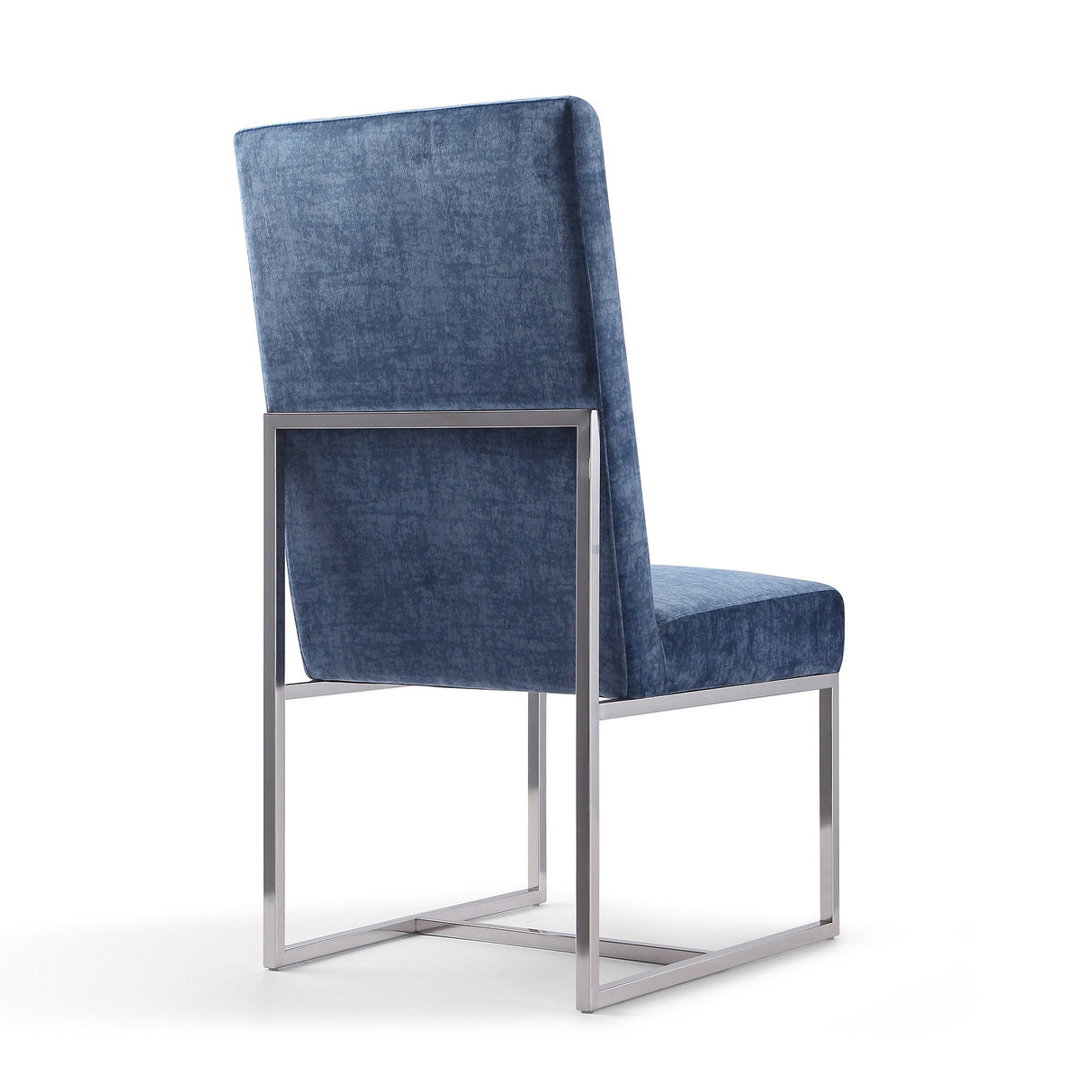 Element Velvet Dining Chair in Blue (set of 2) by Manhattan Comfort at Eve Furniture