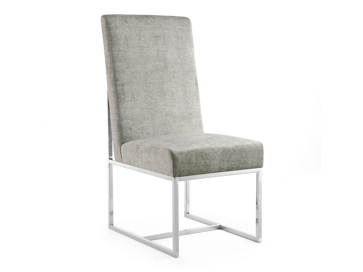 Element Velvet Dining Chair in Steel by Manhattan Comfort at Eve Furniture