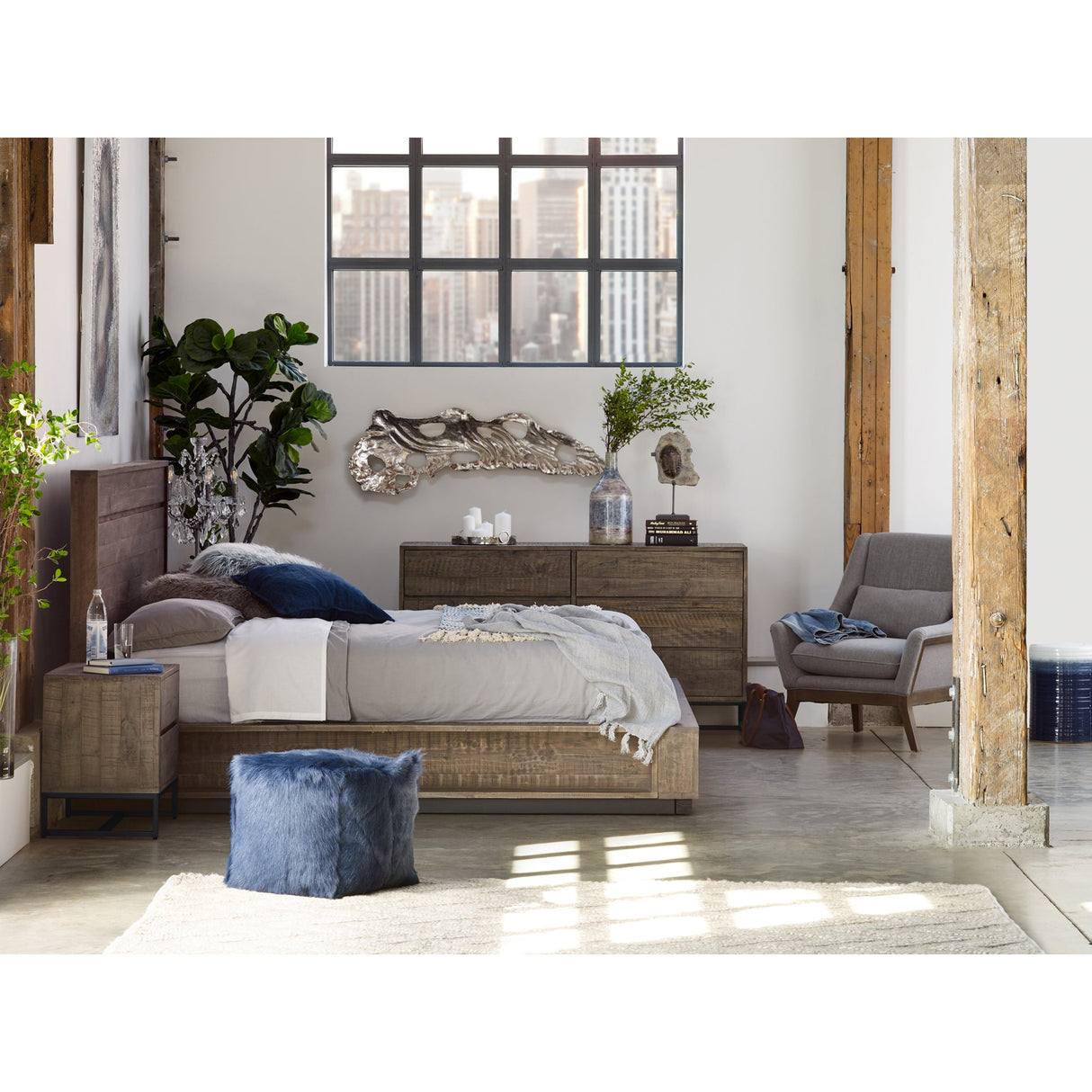 Elena Light Brown Nightstand by Moe's Home at Eve Furniture