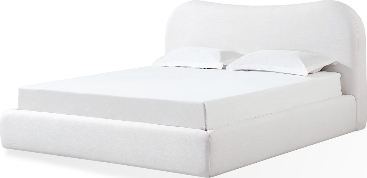 Elena Vanilla Queen Upholstered Bed by Modus Furniture at Eve Furniture