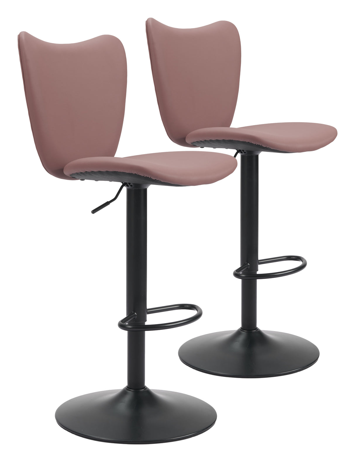 Elevate Brown Barstool (Set of 2) by Zuomod at Eve Furniture
